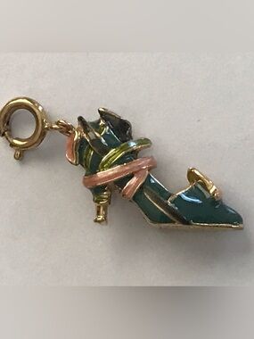 Kenneth Jay Lane Green Shoe Charm